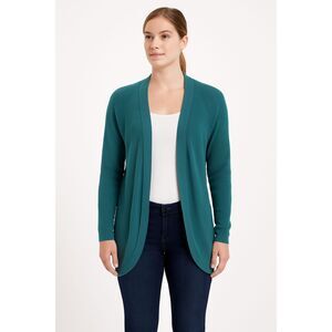 Talbots petites Women's blue green open knit cardigan Size XL P mature casual